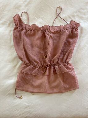 NWT Hanne Bloch Rose String Silk Top